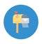 Mailbox Color Isolated Vector Icon which can easily modify or edit