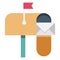 Mailbox Color vector icon fully editable