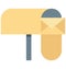 Mailbox Color Vector icon which can be easily modified or edit