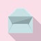 Mailbox envelope icon flat vector. Mail paper