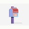 Mailbox Flat Icon.E-mail marketing. Vector illustration