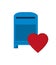 Mailbox and heart notification icon