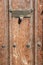 Mailbox slot in wooden door