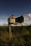 Mailboxes in rural landscape in Alaska
