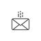 Mailing envelope message line icon