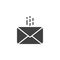 Mailing envelope message vector icon
