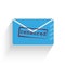 Mailing envelope with a stamp censored. Restriction in the use of e-mail. Lock e-mail. Email lock sign. Mail icon isolated. Flat