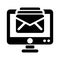 Mailing, mass, email, mail icon. Black vector graphics