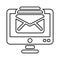 Mailing, mass, email, mail line icon. Outline vector