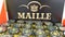 maille logo text and brand sign in shop mustard french from dijon france