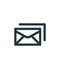 mails icon vector from email ui concept. Thin line illustration of mails editable stroke. mails linear sign for use on web and