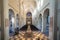 Main aisle of St. Blasii Cathedral Interior with pipe organ and Tomb of Henry the Lion and his wife Mathilde - Braunschweig,