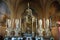 Main altar in the church of St. Victor on the Fishermen Island, Borromeo Islands of Lake Maggiore, Italy