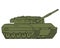 Main battle tank in line art in color. German military vehicle Leopard 2