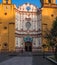 Main church of Metepec, Mexico, painted yellow in the baroque style