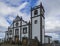 The main church of Nordeste on the island of Sao Miguel with christmas decoration and creche in the Azores, Portugal.