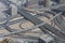 Main City Road with Buildings in Dubai. Viewed from Burj Khalifa