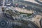 Main City Road with Cars in Dubai. Viewed from Burj Khalifa