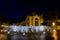 Main colonnade and singing fountain at night - Marianske Lazne - Czech Republic