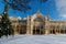 Main colonnade in winter with snow - center of MariÃ¡nskÃ© LÃ¡znÄ›