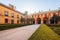 The main courtyard of the Real Alcazar palace in the spanish city Sevilla