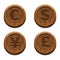 Main currencies symbols, wooden coins