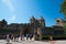 The main entrance of the citadel of carcassonne, france, with so