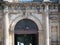 main entrance of the college of san clemente de interns, santiago de compostela, la coruna, spain, europe