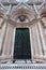 Main entrance door Duomo Cathedral Assumption Mary evening, Siena, Italy