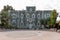 The main entrance and forecourt Franciscan monastery in Capernaum.