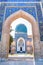 The main entrance gate of the old ancient uzbek tomb - Amir Temur maqbarasi, Goâ€˜ri Amir in Uzbekistan