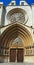 The main entrance - gothic arches decorate the doors to the Cathedral of Tarragona, Catalonia, Spain