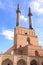 Main entrance and minarets of Grand Jame Mosque, Yazd, Iran