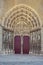 Main entrance of the Our Lady of Laon Cathedral