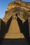 Main entrance stone steps of Lohagad hill fort, Pune district, Maharashtra, India