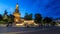 Main entrance to the Sforza Castle and tower - Castello Sforzesco day to night timelapse, Milan, Italy