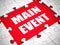 Main event icon means highlight or Star attraction to the show - 3d illustration