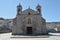 Main Facade Of The Capela Of Santa Liberata In Bayonne. Nature, Architecture, History, Travel. August 16, 2014. Bayona, Pontevedra