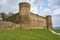 Main facade of the castle of the town of El Barco. Castilla la Mancha. Spain