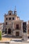 Main Facade of the Castrense Cathedral Church Next to it Monument to the Victims of the Attack on King Alfonso XIII and Victoria