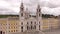 Main facade of the royal palace in Mafra, Portugal, May 10, 2017. Aerial view.