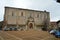 Main Facade Of The San Juan Del Mercado Church In Atienza Built In The Renaissance. Architecture, rural tourism, travel.