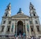 Main facade of St. Stephen`s Basilica in Budapest