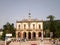 Main facade of the Town Hall in the Village of Villaviciosa July 8, 2010. Asturias, Spain, Europe. Travel Tourism Street