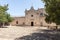 The main fasade of the Deir Al-Mukhraqa Carmelite Monastery in northern Israel