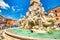 Main Fountain on Piazza Navona during a Sunny Day, Rome