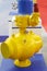 The main fragment of a welded ball valve. Shutoff valves