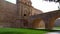 The main gate and bridge at the silent city of Mdina, Malta.