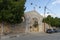 The main gate at the entrance to the Greek Orthodox Shepherds Field in Beit Sahour, in the Palestinian Authority, Israel