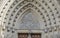 Main gate, Gothic Catholic Cathedral Facade Barcelona Catalonia